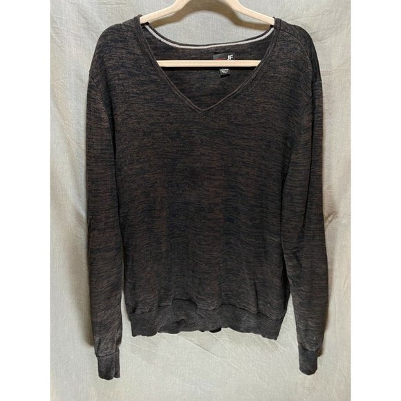 J.‎ Ferrar Modern Fit Sweater Adult XL Black Grey V-Neck Knit Sweatshirt Mens. - Picture 1 of 9